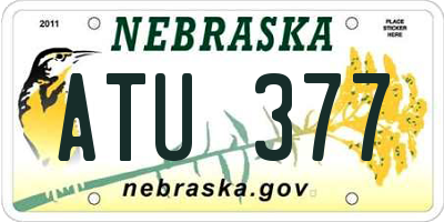 NE license plate ATU377