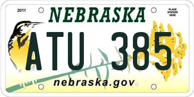 NE license plate ATU385