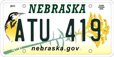 NE license plate ATU419