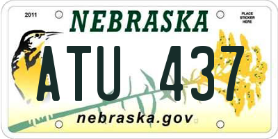 NE license plate ATU437