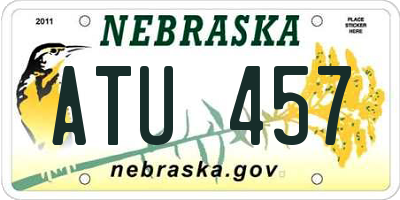NE license plate ATU457
