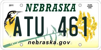 NE license plate ATU461