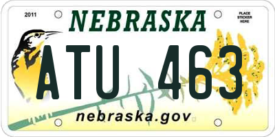 NE license plate ATU463