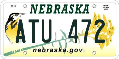 NE license plate ATU472