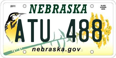 NE license plate ATU488