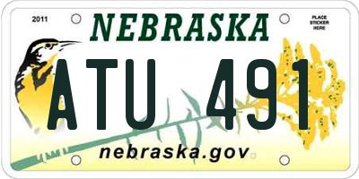 NE license plate ATU491