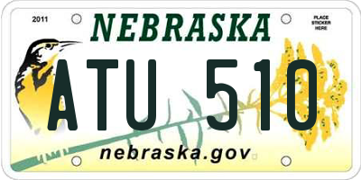 NE license plate ATU510