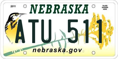 NE license plate ATU511