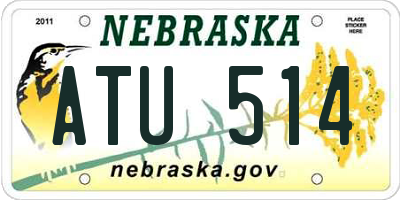 NE license plate ATU514