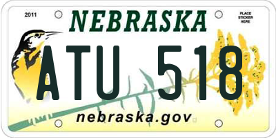 NE license plate ATU518