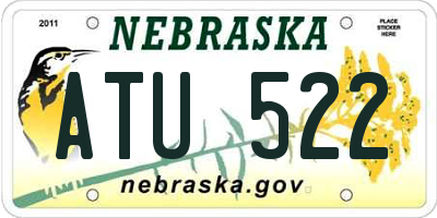 NE license plate ATU522