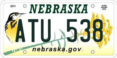 NE license plate ATU538
