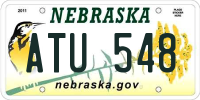 NE license plate ATU548