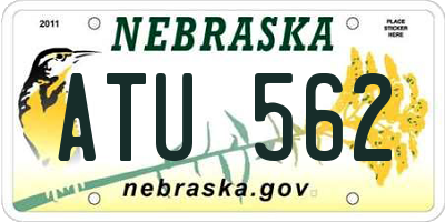 NE license plate ATU562