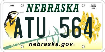 NE license plate ATU564