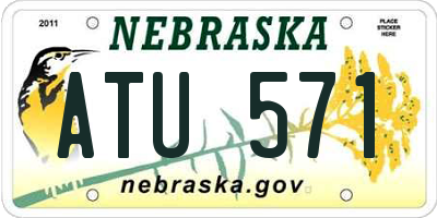 NE license plate ATU571