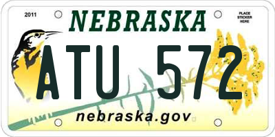 NE license plate ATU572