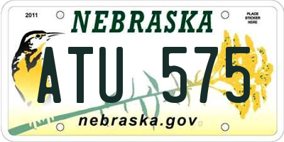 NE license plate ATU575