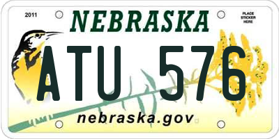 NE license plate ATU576