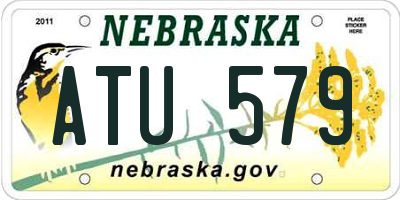 NE license plate ATU579