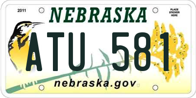 NE license plate ATU581