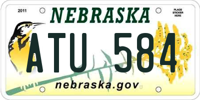NE license plate ATU584