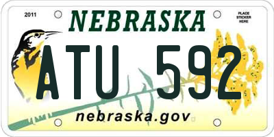 NE license plate ATU592