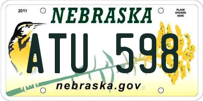 NE license plate ATU598