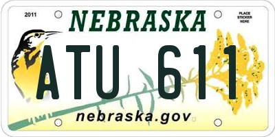 NE license plate ATU611