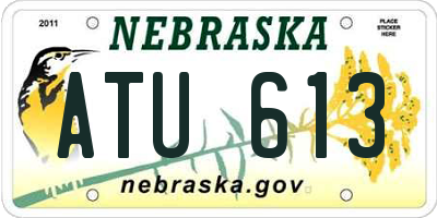 NE license plate ATU613