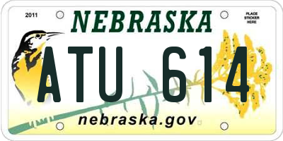 NE license plate ATU614