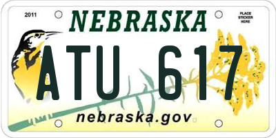 NE license plate ATU617
