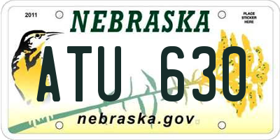 NE license plate ATU630