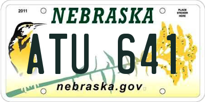 NE license plate ATU641