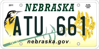 NE license plate ATU661