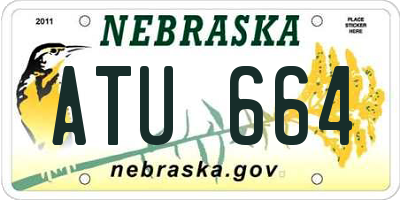 NE license plate ATU664