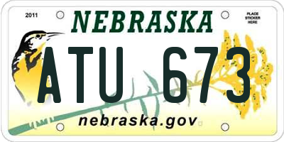 NE license plate ATU673