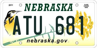 NE license plate ATU681