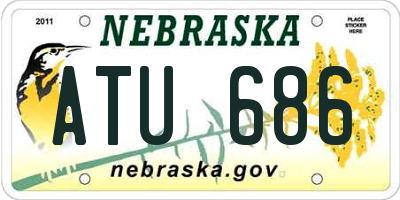 NE license plate ATU686