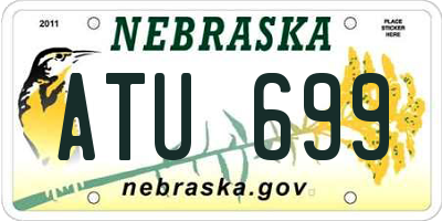 NE license plate ATU699