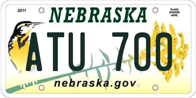 NE license plate ATU700