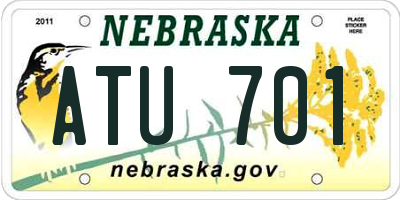NE license plate ATU701