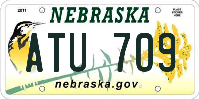 NE license plate ATU709