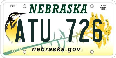 NE license plate ATU726
