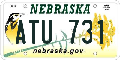 NE license plate ATU731