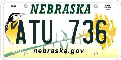 NE license plate ATU736
