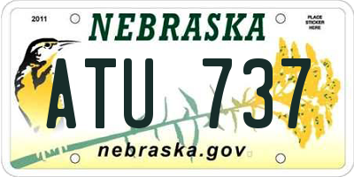 NE license plate ATU737