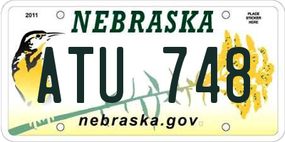 NE license plate ATU748