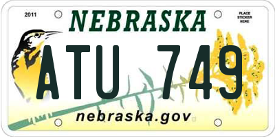 NE license plate ATU749