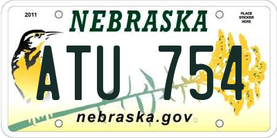 NE license plate ATU754